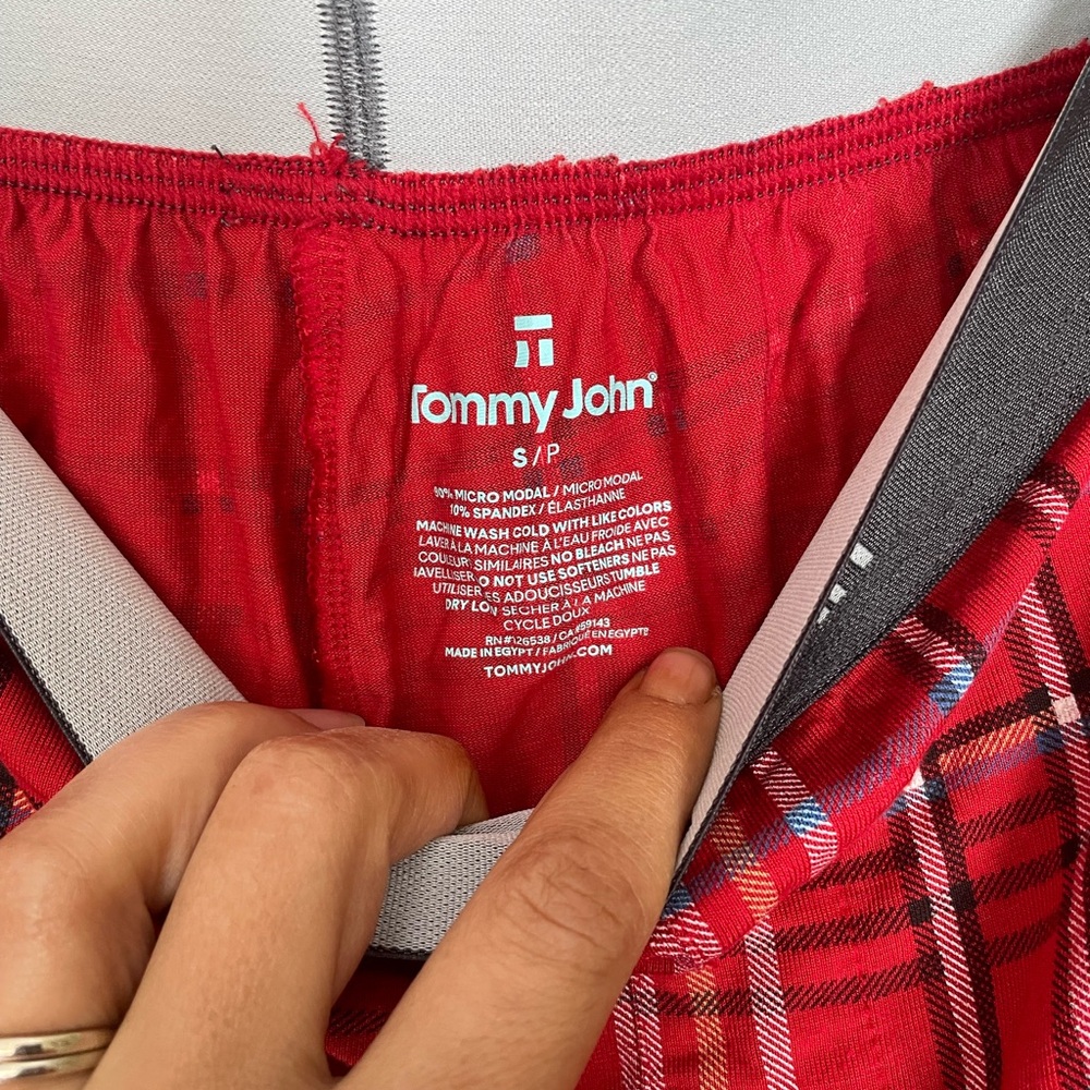 Tommy John Red Plaid Lounge Pants - Picture 7 of 8
